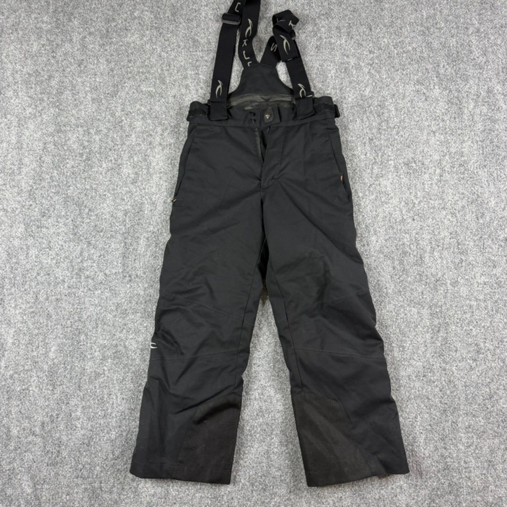 KJUS Vector Pants Boys Size 8 Black Ski Snowboard Suspenders